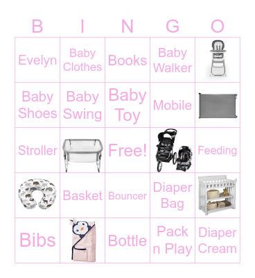 Kristen's Baby Bingo Card