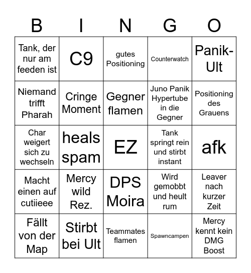 Kittieh Bingo Card