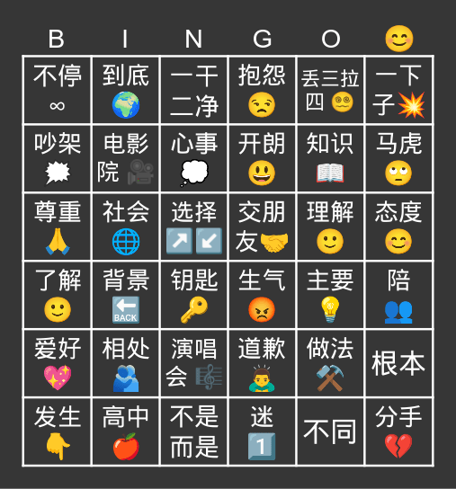 陈美玲 Moe C :D Bingo Card