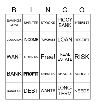 MONEY MOVES Bingo Card