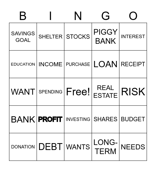 MONEY MOVES Bingo Card