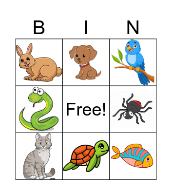 PETS Bingo Card