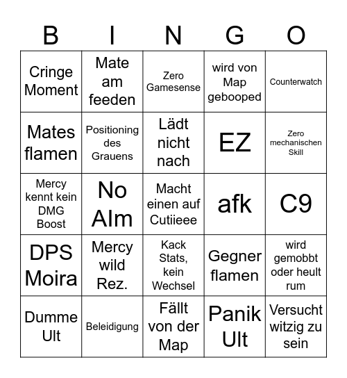 Kittieh Heal 2.0 Bingo Card