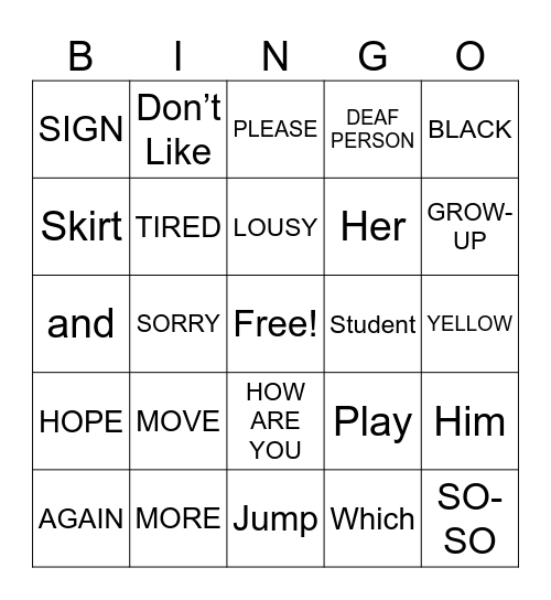 ASL Q1 Test Bingo Card