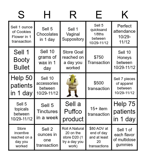 NOT IN MY SWAMP BINGO 10/29-11/12 Bingo Card