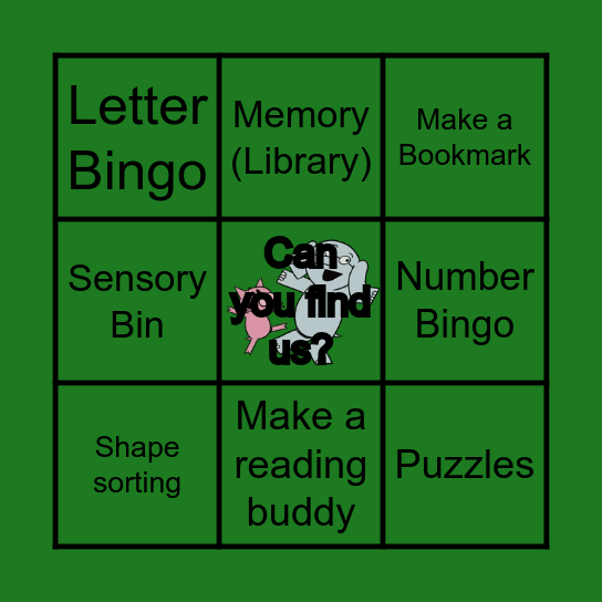 BINGO for BOOKS! Bingo Card