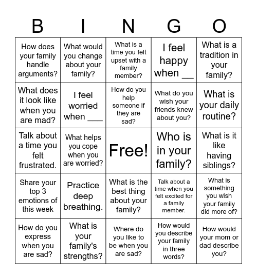 THERAPY BINGO Card