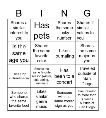 SPC MEMBERS Bingo Card