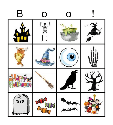 Halloween Bingo Card