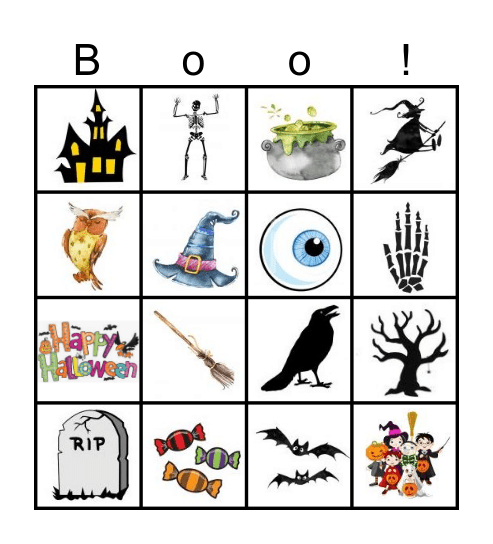Halloween Bingo Card