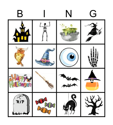 Halloween Bingo Card