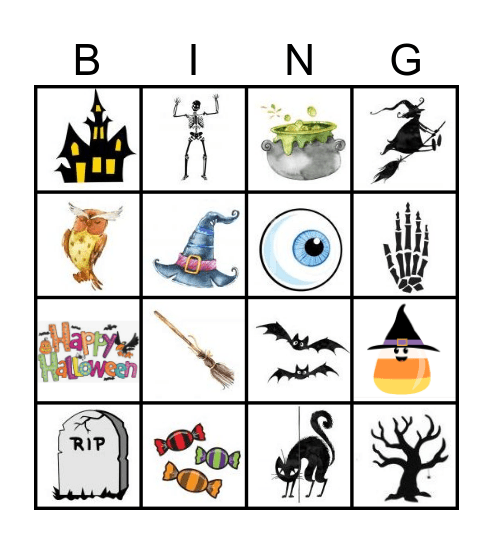 Halloween Bingo Card