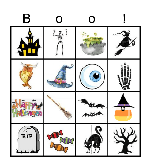 Halloween Bingo Card