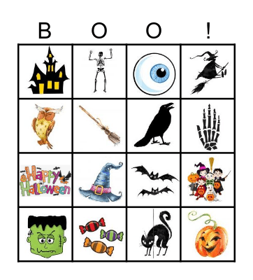 Halloween Bingo Card