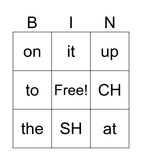 Harper's Bingo Card Bingo Card
