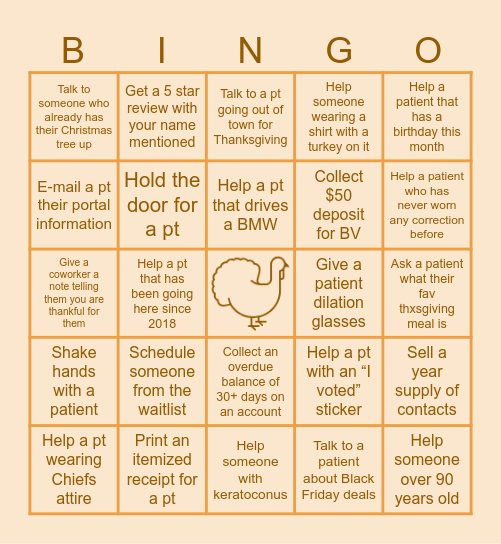 TEG November Bingo Card