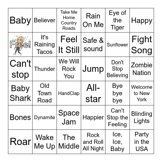 Swade's Singo Bingo Card