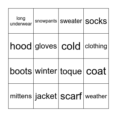 Bingo Card