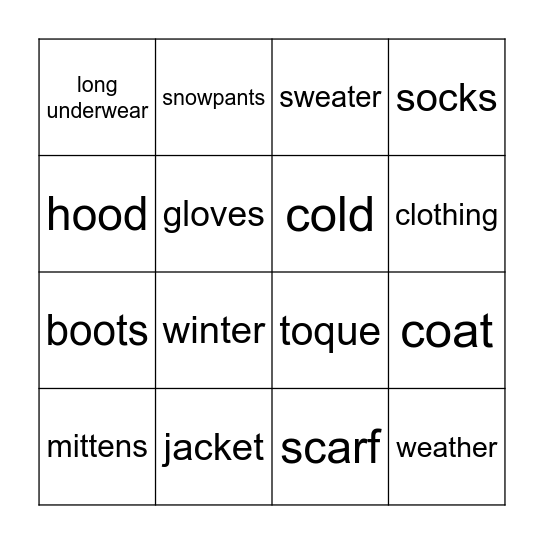 Bingo Card