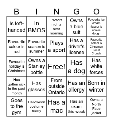 Bingo Card