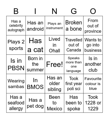 PBSN Bingo Card