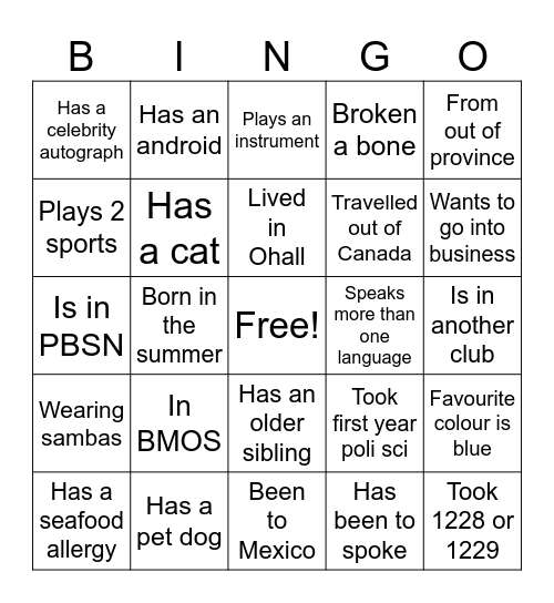 PBSN Bingo Card