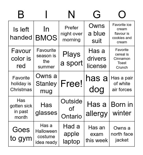 Group 35 Bingo Card