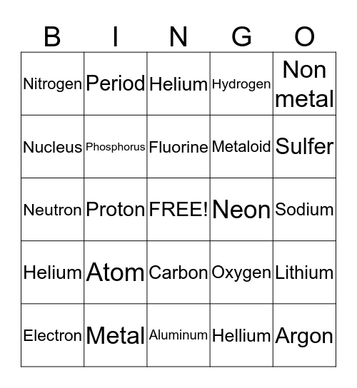 Bingo Card