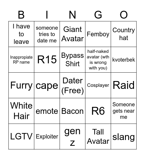 average public bathroom simulator bingo Card