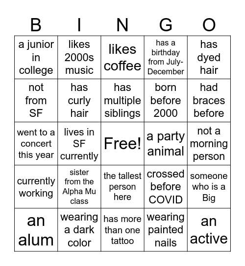 Bingo Card