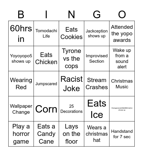 Specmas Bingo ²⁰²⁴ Bingo Card