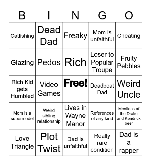 MSA Bingo Card