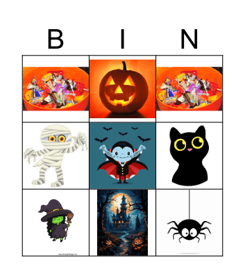 Halloween Bongo Bingo Card