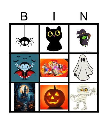 Halloween Bongo Bingo Card