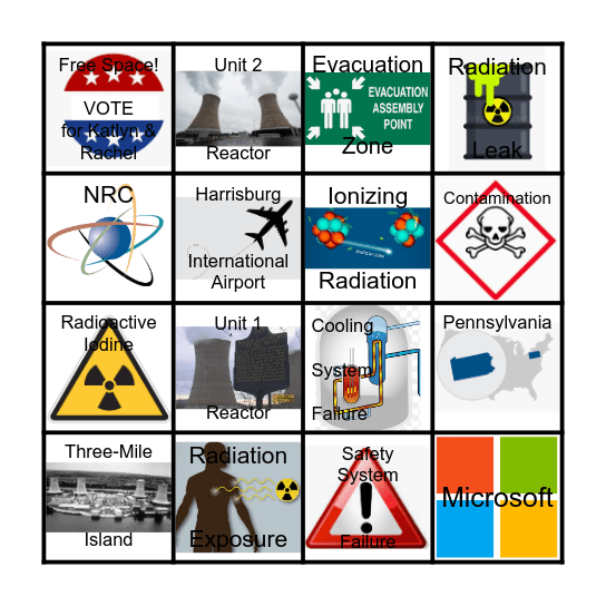 Three-Mile Island Bingo Card