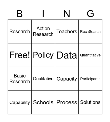 Roll Call Bingo Card