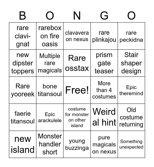 Beet therefore Bingo Card