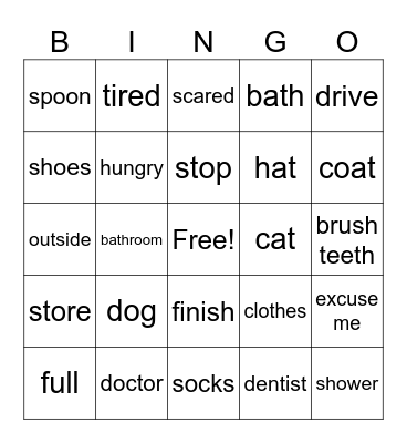 Family Fun Bingo! Bingo Card