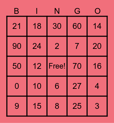 MULTIPLICATION TABLE OF 2&3 Bingo Card