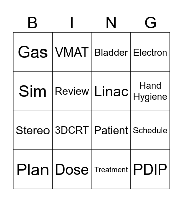 RT BINGO Card