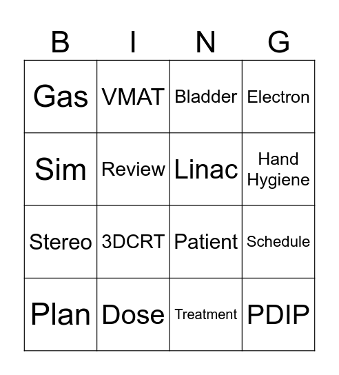 RT BINGO Card