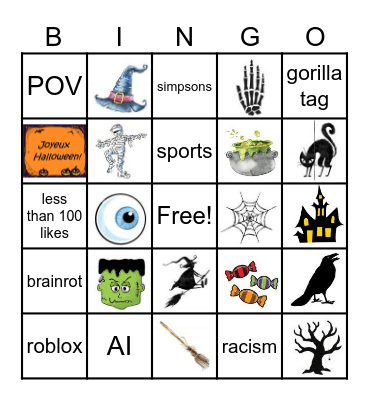 Halloween - BINGO Card