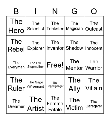 Archetype Bingo Card