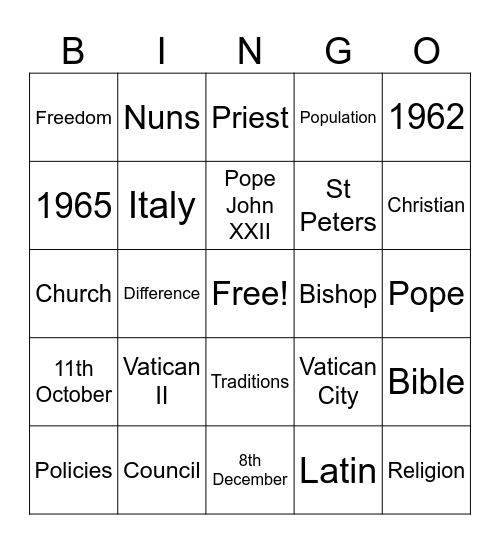 Bingo Card