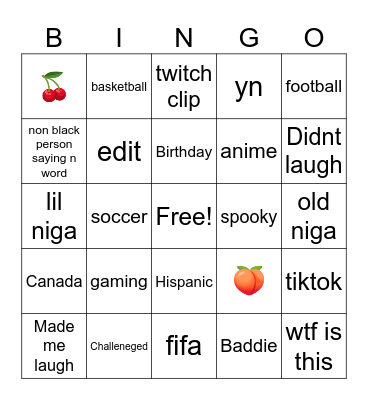 IG Reels Bingo Card