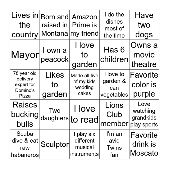 Bingo Card