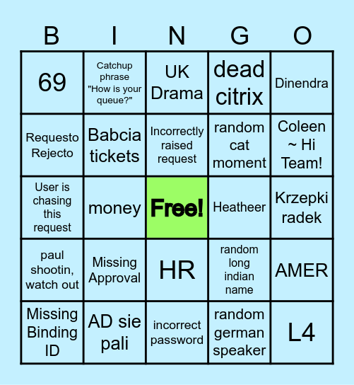 Bingooo Bingo Card