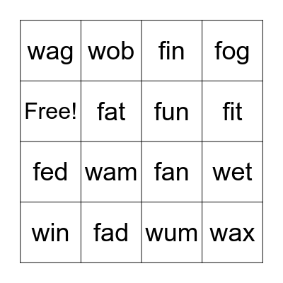 Bingo Card