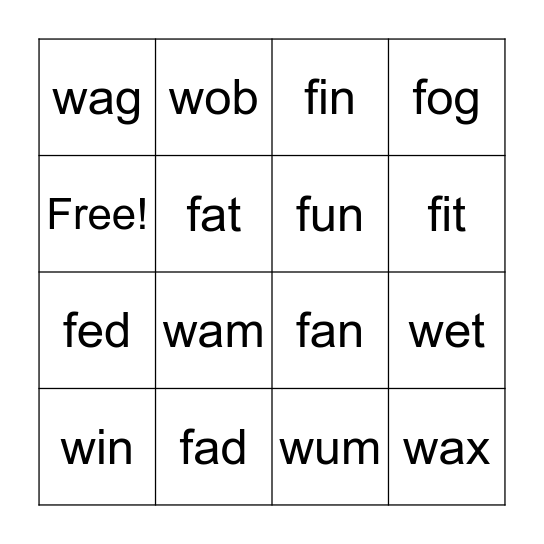 Bingo Card