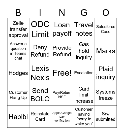 Stay Frosty Bingo Card